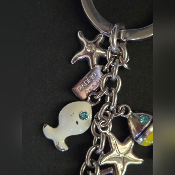 Coach Silver Multicolor Beach Themed Keychain - Picture 3 of 5